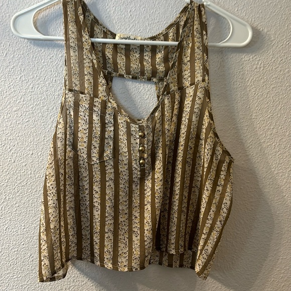 Gypsy Junkies striped cropped tank size medium - Picture 1 of 4